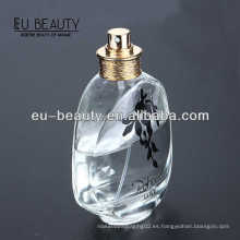 Botella de cristal plana de 100ml para el perfume / la botella de perfume del aerosol de la niebla